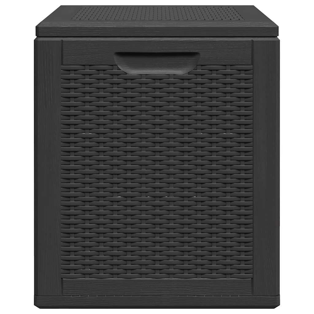 vidaXL Garden Storage Box 90L Black PP Rattan