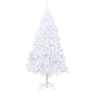 vidaXL Artificial Pre-lit Christmas Tree with Thick Branches White 240 cm