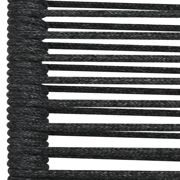 vidaXL Garden Chairs 2 pcs Cotton Rope and Steel Black