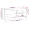 vidaXL Shoe Bench Honey Brown 110x38x45.5 cm Solid Wood Pine