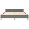 vidaXL Bed Frame without Mattress Dark Grey Double Fabric