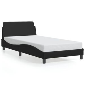 vidaXL Bed Frame "Dover" Black 100x190 cm Faux Leather
