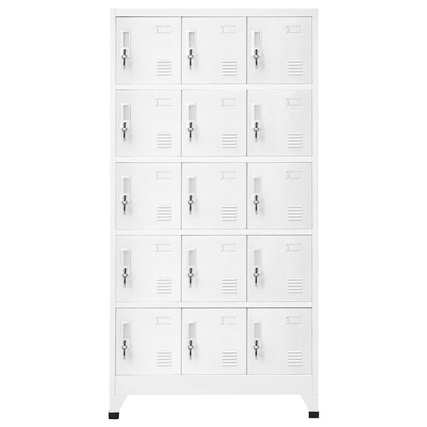 vidaXL Locker Cabinet Light Grey 90x40x180 cm Steel