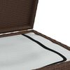 vidaXL Garden Storage Box Brown 120x50x60 cm Poly Rattan
