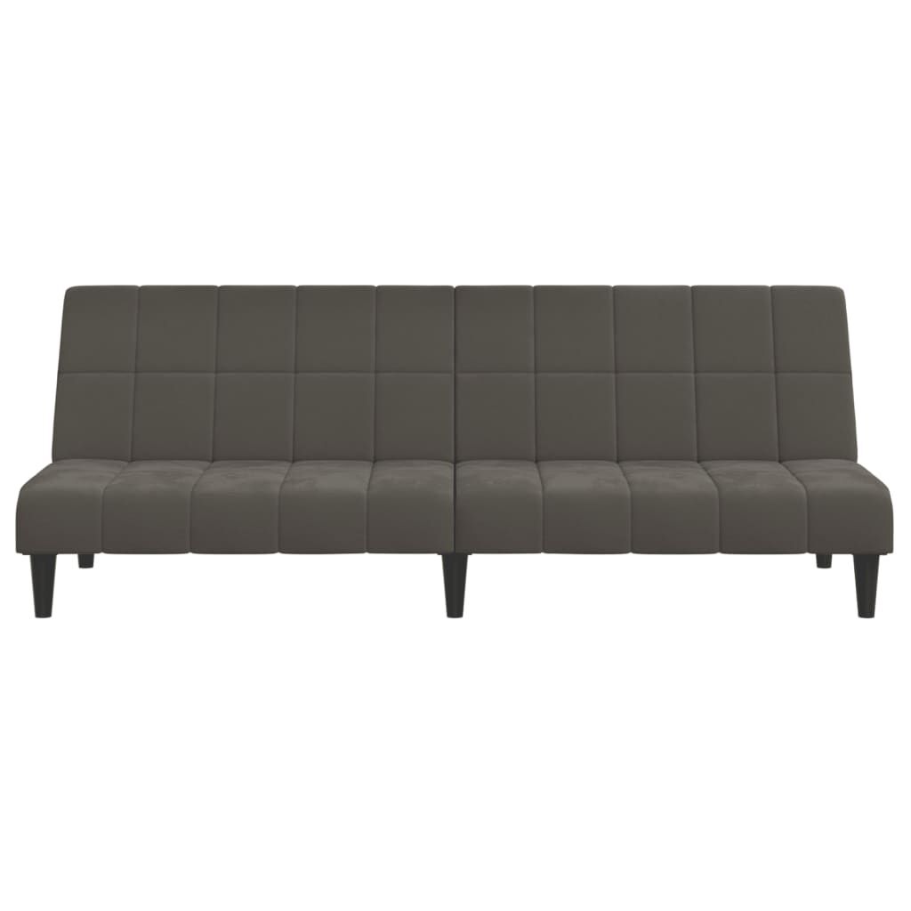 vidaXL 2-Seater Sofa Bed Dark Grey Velvet