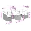 vidaXL Garden Sofa Set 8 pcs Black and turquoise