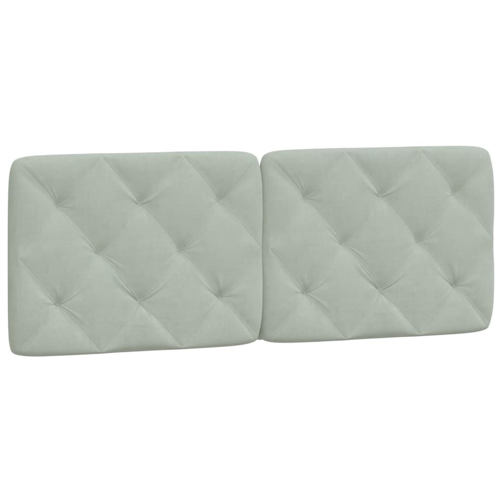 vidaXL Headboard Cushion Light Grey 137 cm Velvet