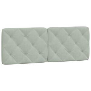 vidaXL Headboard Cushion Light Grey 137 cm Velvet
