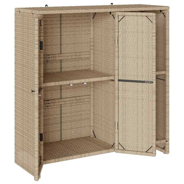 vidaXL Storage Cabinet with Storage Beige 100 x 36 x 102 cm Rattan