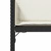 vidaXL Garden Chairs with Cushions 4 pcs Black Poly Rattan