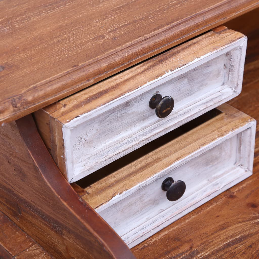 vidaXL Writing Desk with Drawers 90x50x101 cm Solid Mahogany Wood