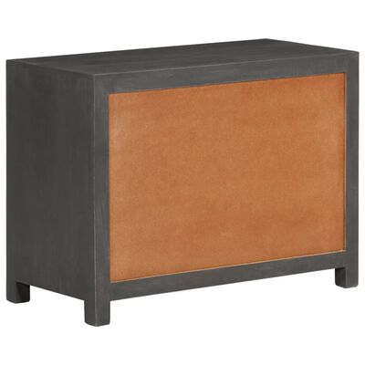 vidaXL Sideboard Grey and White 75x35x55 cm Solid Mango Wood