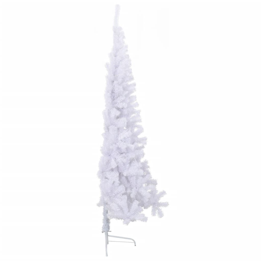 vidaXL Artificial Half Christmas Tree with Stand White 210 cm PVC