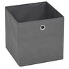 vidaXL Storage Boxes 10 pcs Non-woven Fabric 32x32x32 cm Grey