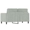 vidaXL 2-Seater Sofa Light Grey 120 cm Velvet