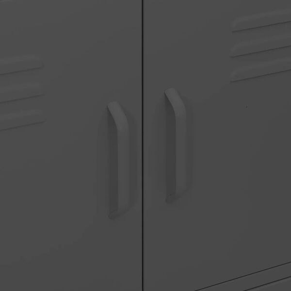 vidaXL Storage Cabinet Anthracite 80x35x101.5 cm Steel