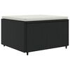 vidaXL 7 Piece Garden Lounge Set with Cushions Black Poly Rattan