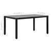 vidaXL 7 Piece Outdoor Dining Set Poly Rattan Black