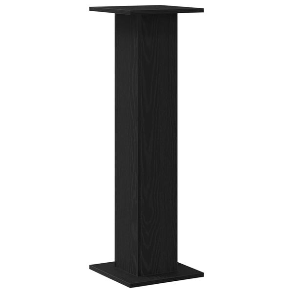 vidaXL Speaker Stands 2 pcs Black Oak 30 x 30 x 95 cm Engineered Wood