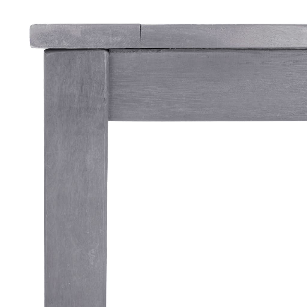 vidaXL 5 Piece Outdoor Dining Set Grey Solid Acacia Wood