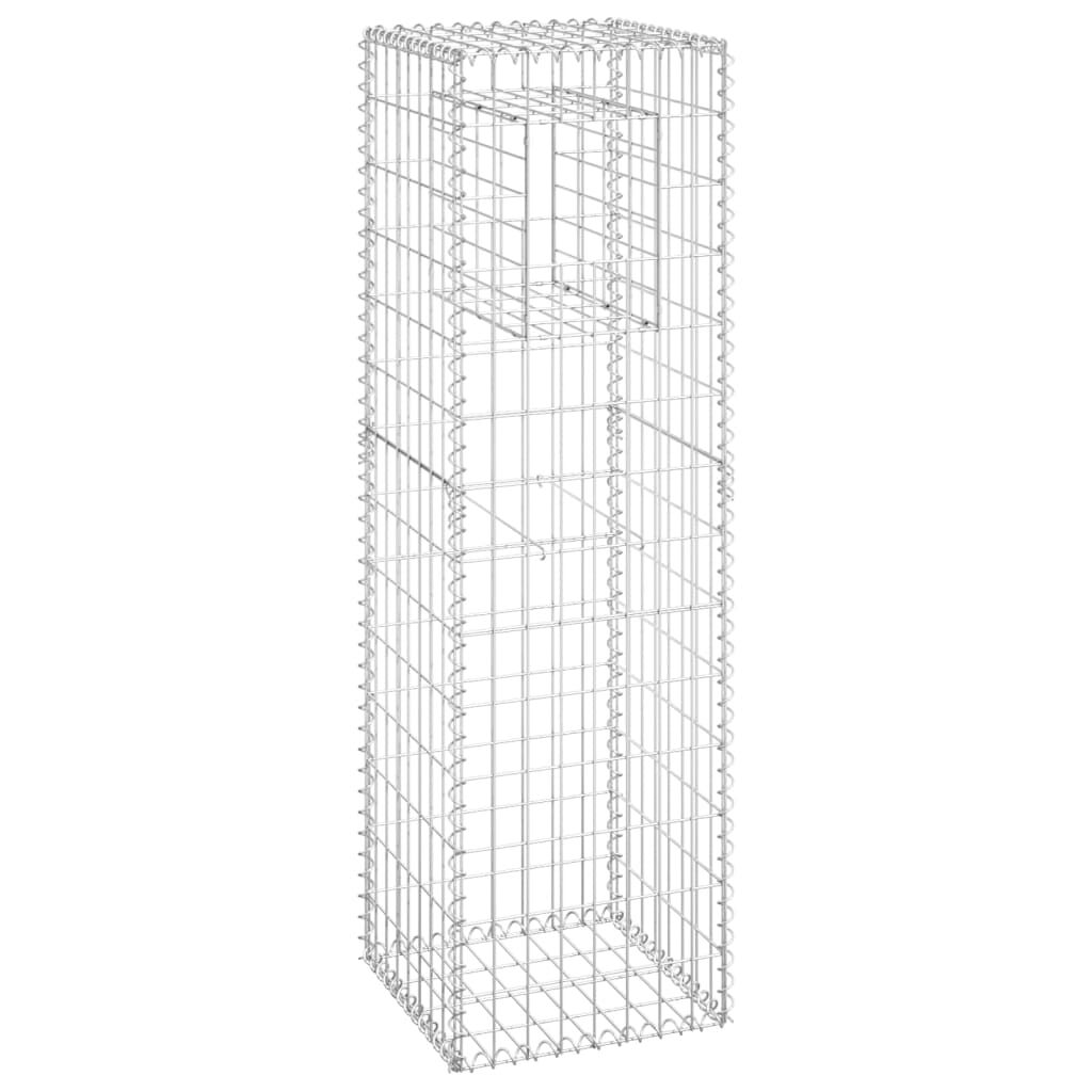 vidaXL Gabion Basket Posts 2 pcs 40x40x140 cm Iron
