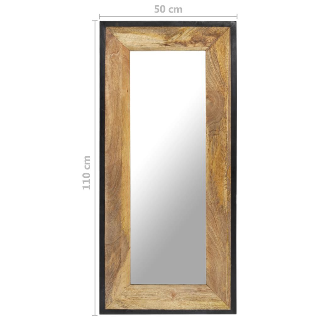vidaXL Mirror 110x50 cm Solid Mango Wood