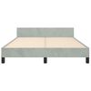 vidaXL Bed Frame without Mattress Light Grey Queen Velvet