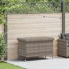 vidaXL Garden Storage Box with Wheels Grey 110x55x73 cm Poly Rattan