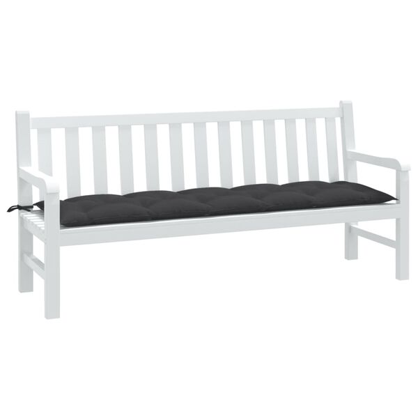 vidaXL Garden Bench Cushion Melange Anthracite 180x50x7 cm Fabric