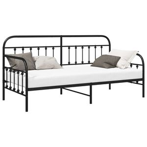 vidaXL Daybed Frame Black 100 x 200 cm Powder-Coated Steel
