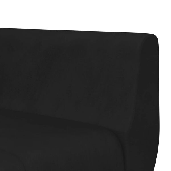 vidaXL L-shaped Sofa Bed Black 275x140x70 cm Velvet
