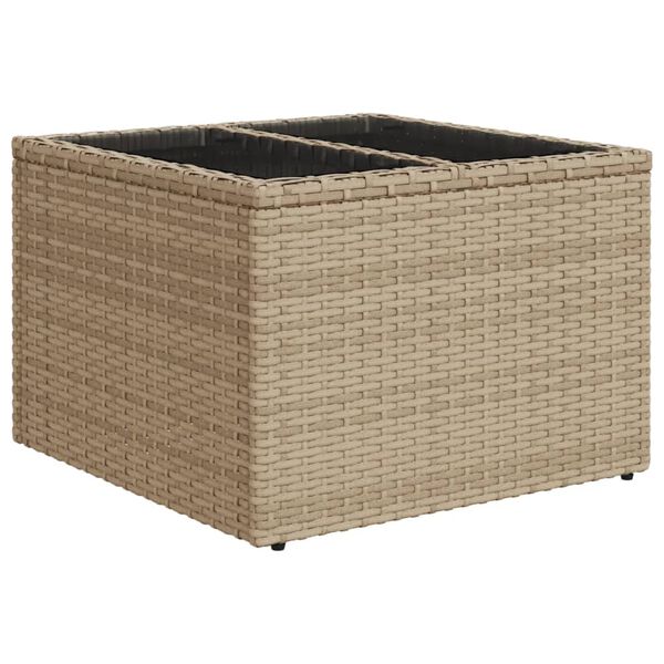 vidaXL 7 Piece Garden Sofa Set with Cushions Beige Poly Rattan