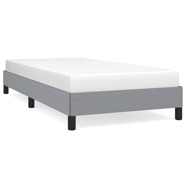 vidaXL Bed Frame without Mattress Light Grey 100x203 cm Twin XL Fabric
