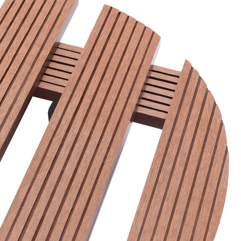 vidaXL Plant Trolleys 2 pcs Brown Ø30x7.5 cm WPC