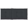 vidaXL Garden Highback Chair Cushions 2 pcs Black 120x50x3 cm Fabric