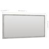 vidaXL Bathroom Mirror Concrete Grey 80x1.5x37 cm Engineered Wood