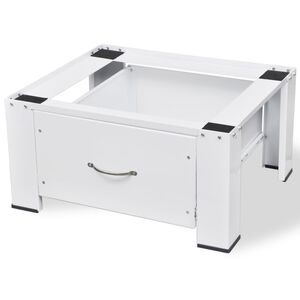 vidaXL Pedestal for Washing Machine White with Drawer
