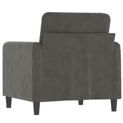 vidaXL Sofa Chair Dark Grey 60 cm Velvet