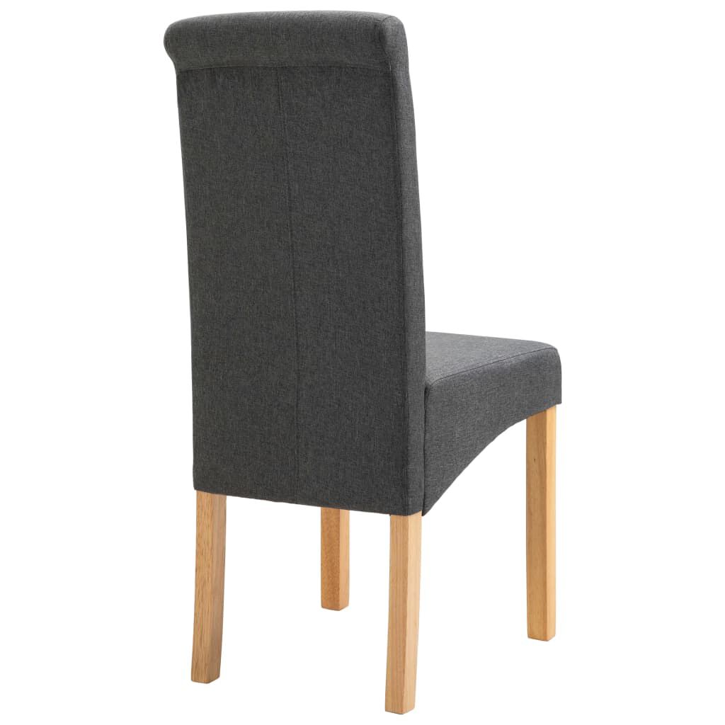 vidaXL Dining Chairs 2 pcs Gray Fabric
