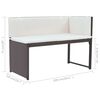 vidaXL 5 Piece Outdoor Dining Set Steel Poly Rattan Brown
