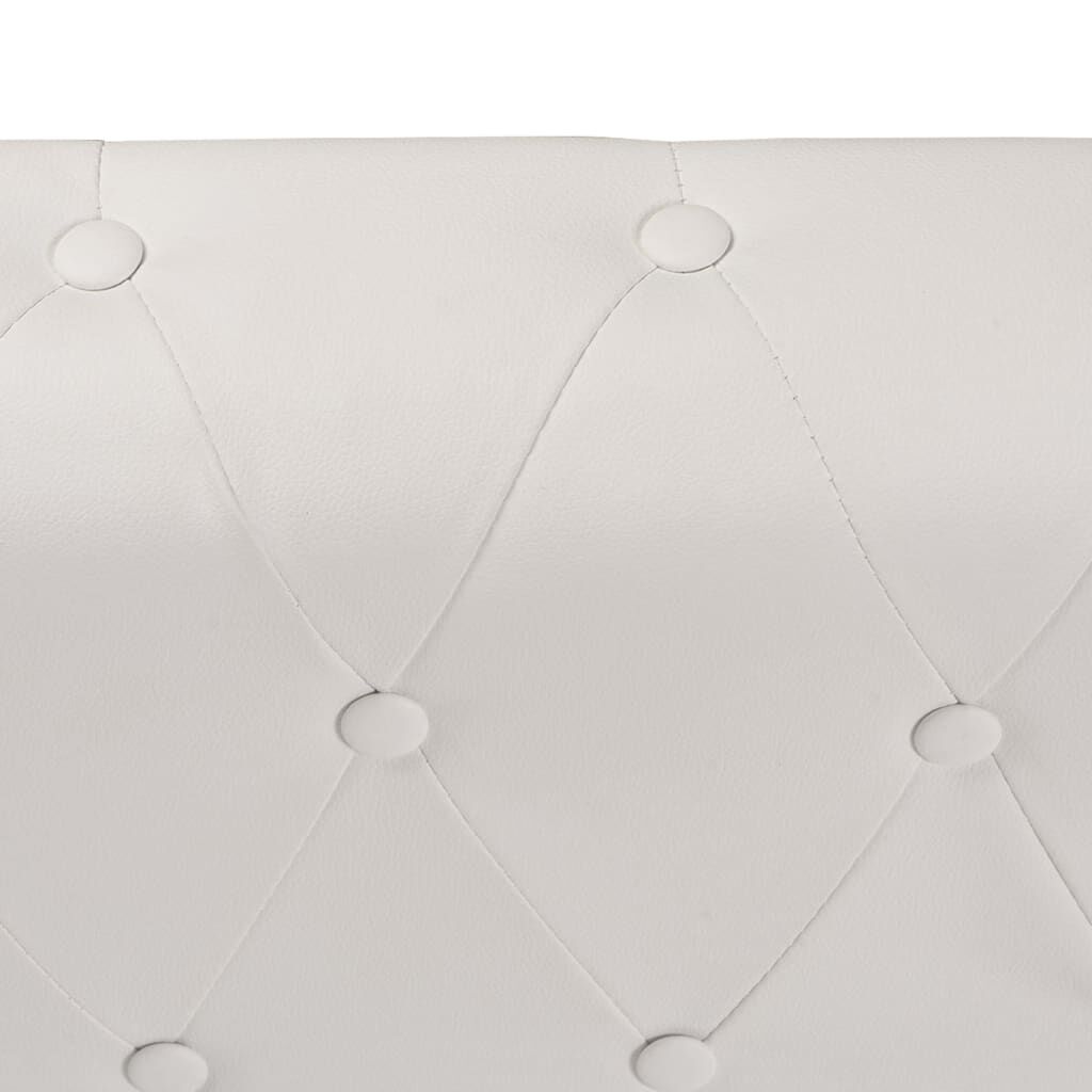vidaXL Chesterfield Corner Sofa 6-Seater White Faux Leather