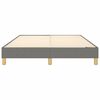 vidaXL Box Spring Bed Frame Dark Grey Queen Fabric