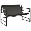 vidaXL Garden Bench with Cushion Anthracite 113 cm Steel