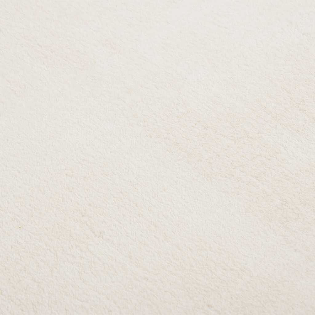 vidaXL Washable Rug Soft Shaggy Cream 160x230 cm Anti Slip
