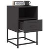 vidaXL Bedside Cabinets 2 pcs Black 36x39x60.5 cm Steel