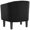 vidaXL Tub Chair Black Faux Leather