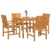vidaXL Garden Dining Set 5 pcs Brown 90 x 90 x 74 cm Solid acacia wood