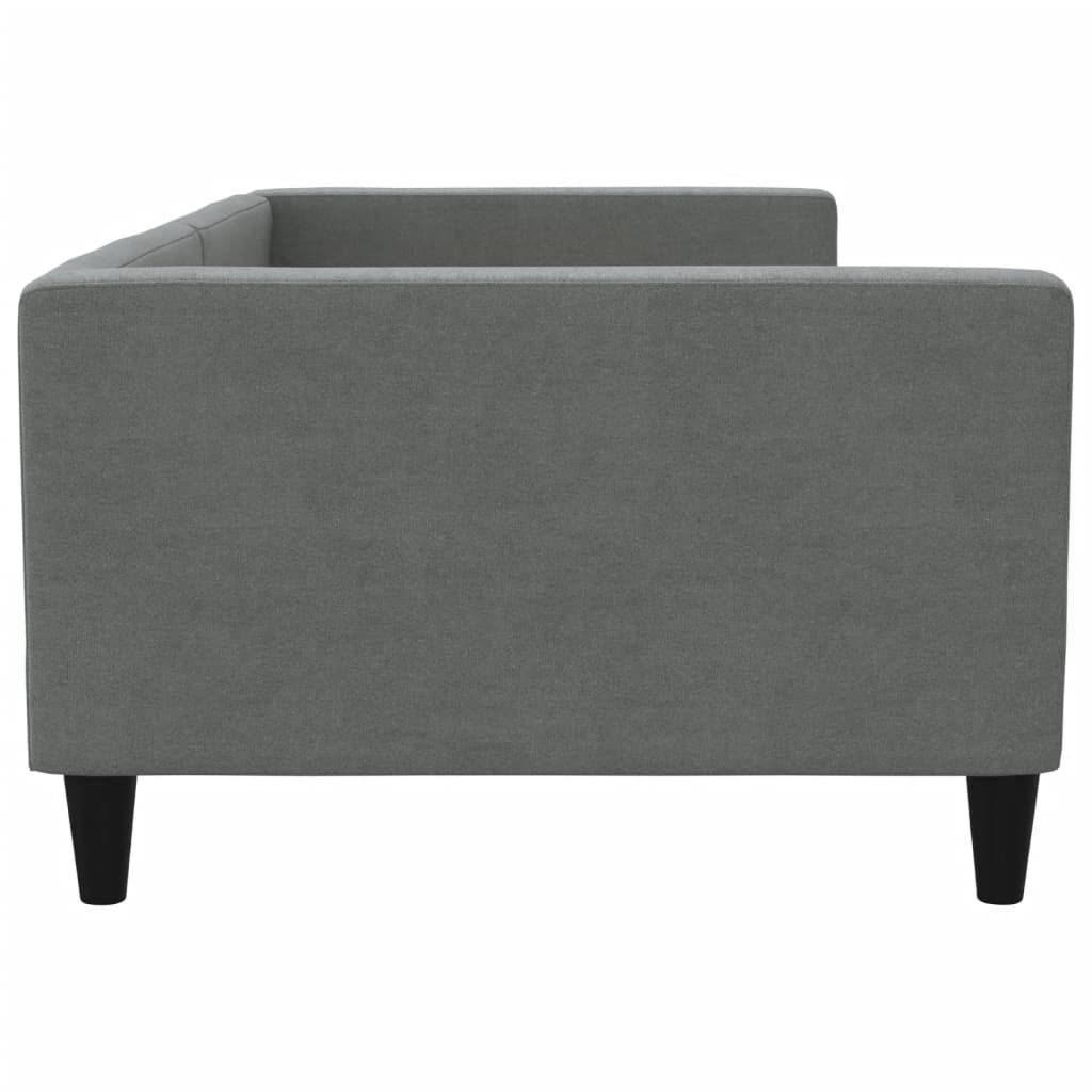 vidaXL Day Bed without Mattress Dark Grey 100x190 cm Fabric