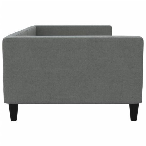 vidaXL Day Bed without Mattress Dark Grey 100x190 cm Fabric