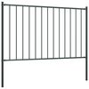 vidaXL Fence Panel with Posts Powder-coated Steel 1.81x0.75 m Anthracite